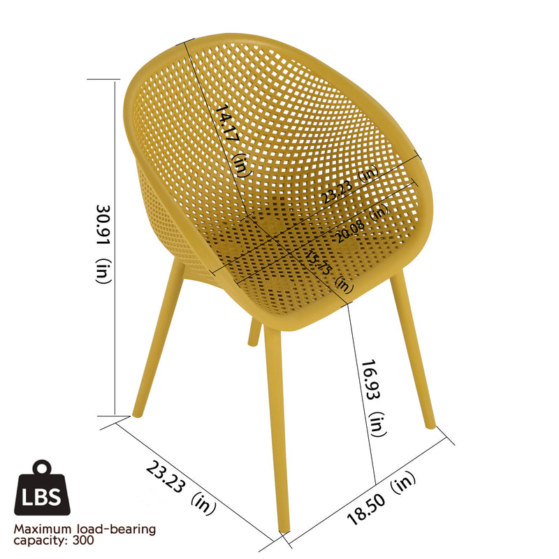 4 Pack Lounge Chair Set With Long Table