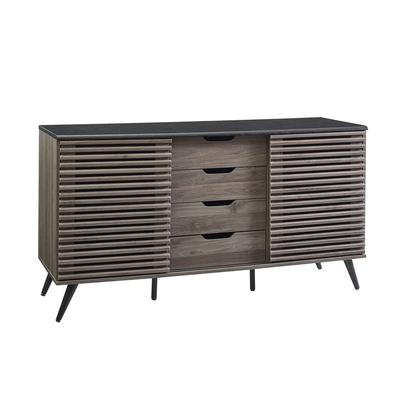 Contemporary Sliding Slat Door Sideboard