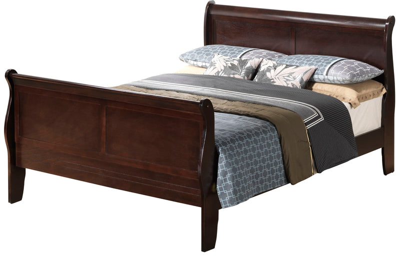 Louis Phillipe - Panel Sleigh Bed