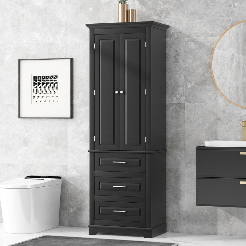 Storage Cabinet With 3 Drawers For Bathroom