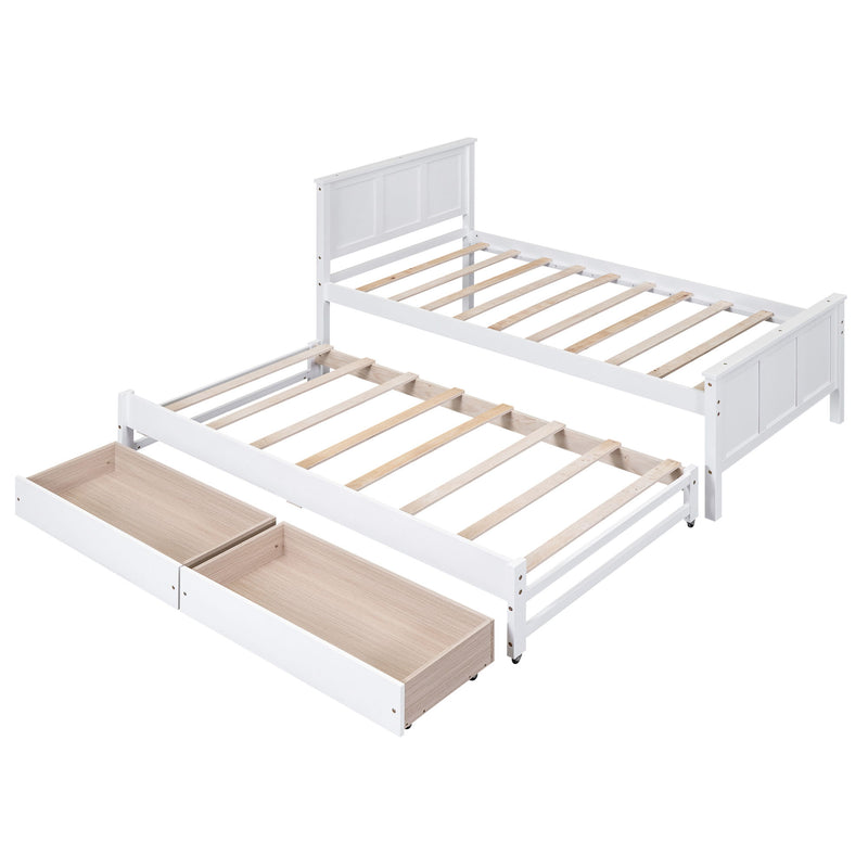 Platform Bed With Trundle And Drawers