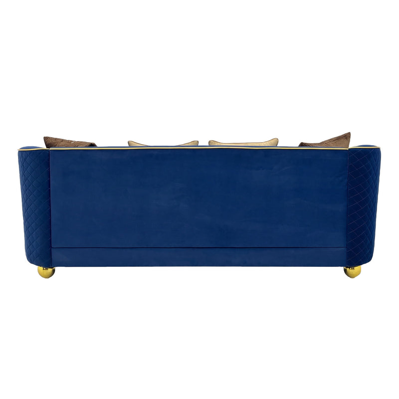Sofa With Metallic Accents