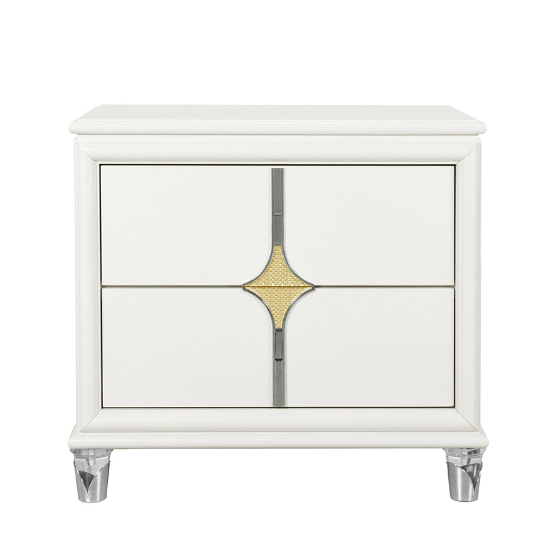 Uriuni - Nightstand - Gold / White