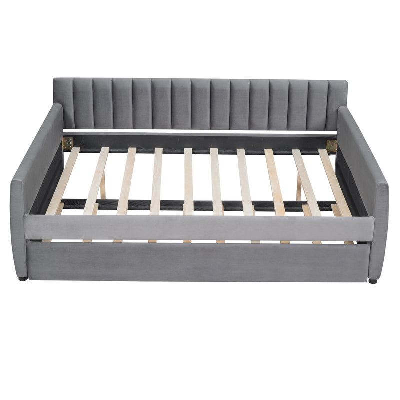 Upholstered Daybed With Slat Support