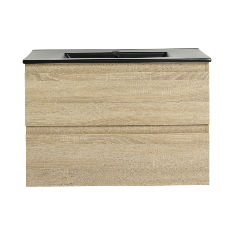 Wall Mounted Bathroom Vanity With Sink, 2 Soft Close Drawers