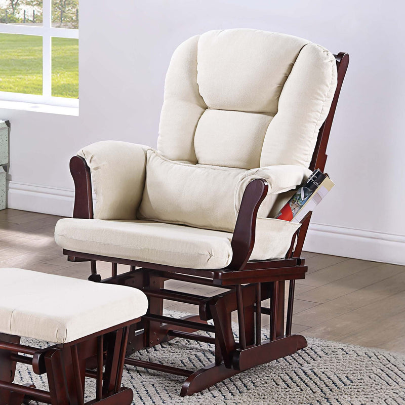 Upholstered Glider Chair With Ottoman