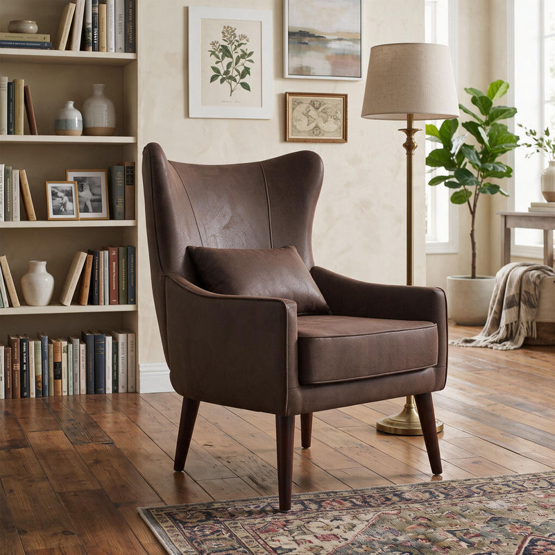 Leisure Chair With Curved Backrest