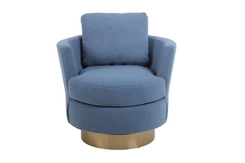 Teddy Swivel Barrel Chair For Bedroom Comfy With Base