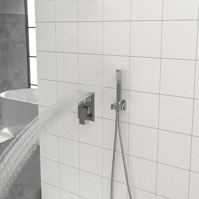 Dual Shower Head 10" Wall Mounted Square Shower System