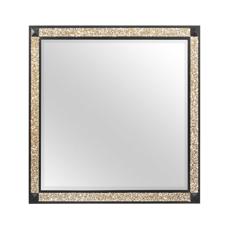 Lively - Mirror With Glitter Detail - Black