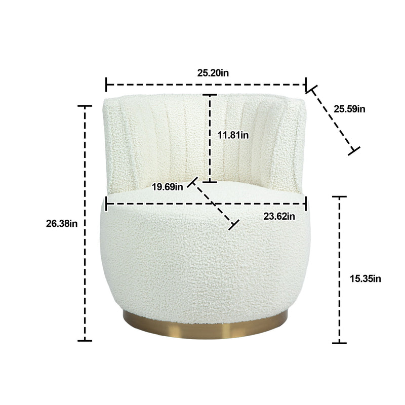 360 Degree Swivel Cuddle Barrel Accent Sofa Chair