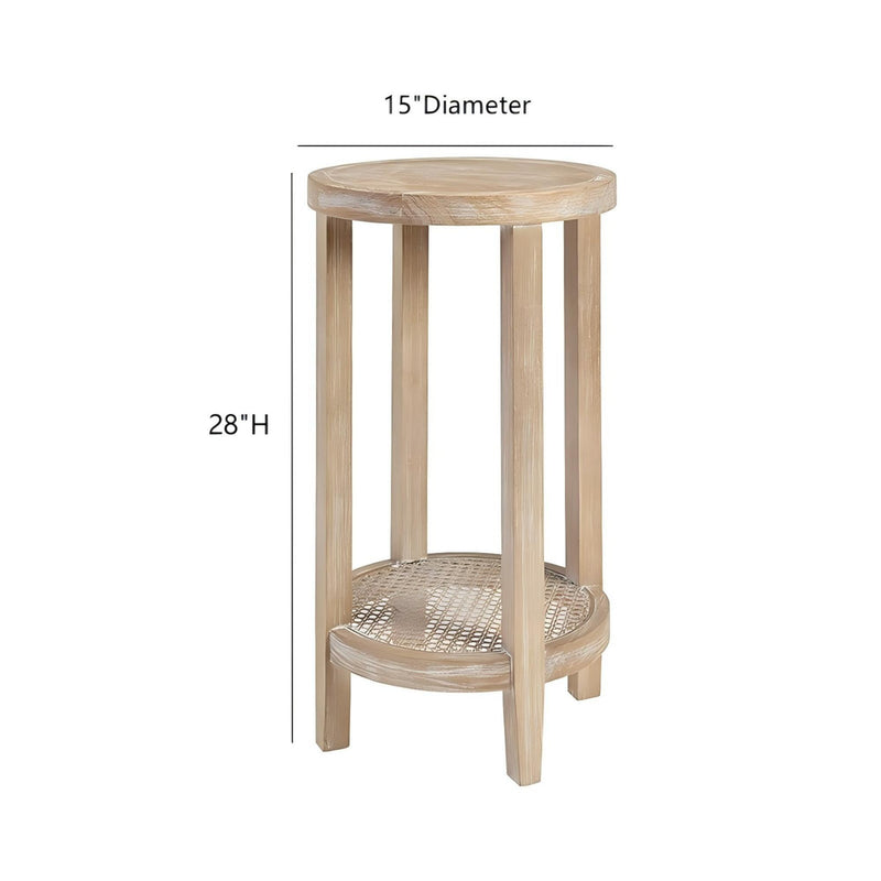 Bedford - Round Accent Table - Reclaimed Wheat