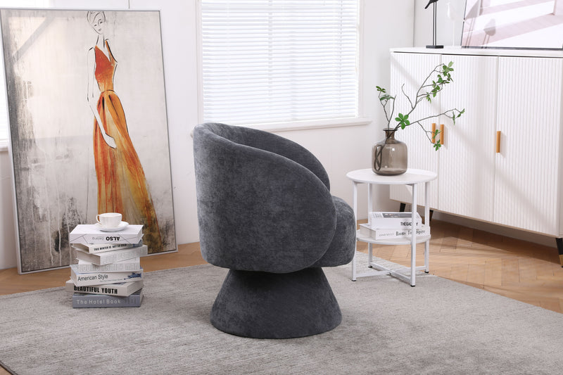 Swivel Accent Chair Armchair, Round Barrel Chair For Living Room Bedroom