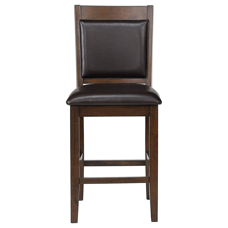Upholstered Counter Height Chair (Set of 2) - Brown / Walnut