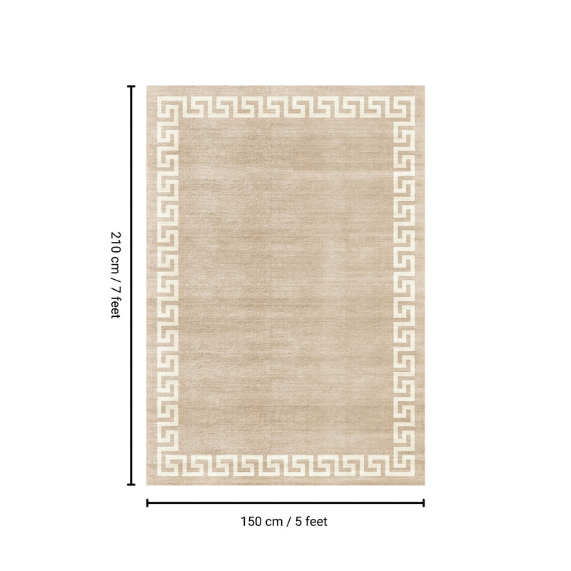 Toucan - 5' X 7' Washable Non - Slip Area Rug - Beige
