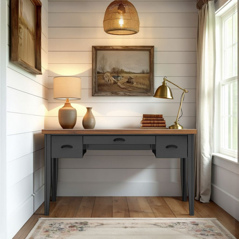 Writing Desk - Black / Whiskey