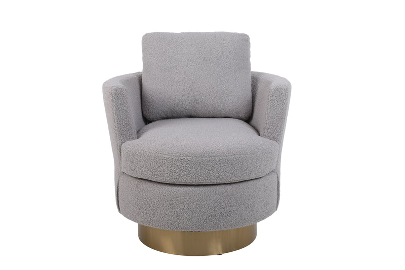 Teddy Swivel Barrel Chair For Bedroom Comfy With Base