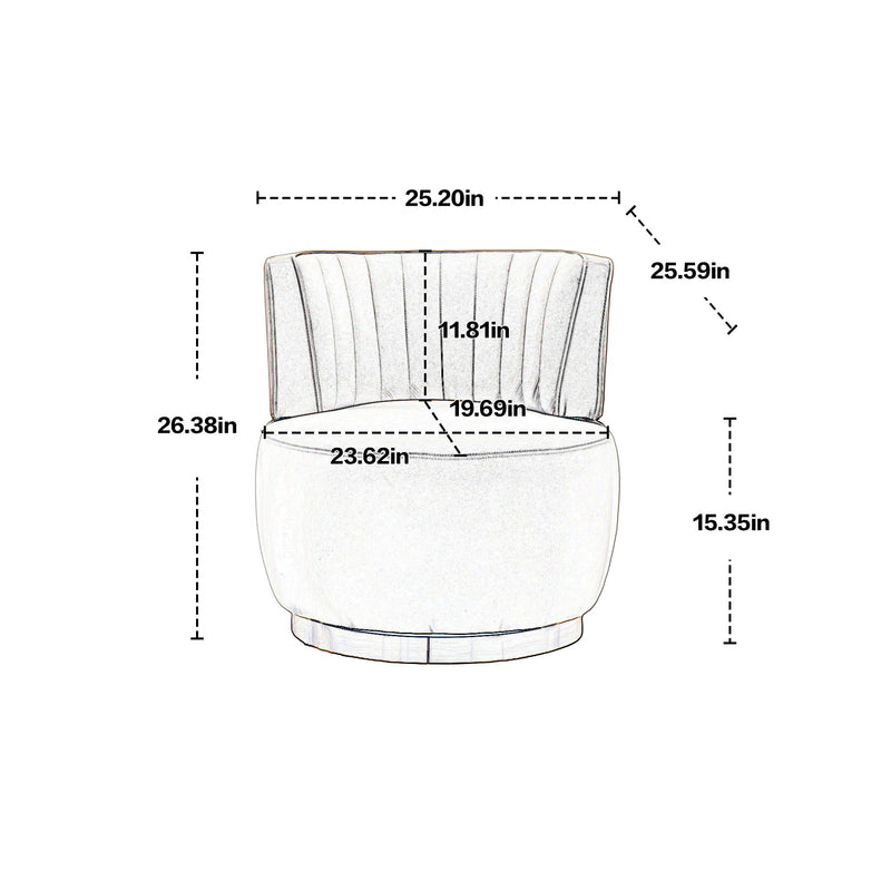 360 Degree Swivel Cuddle Barrel Accent Sofa Chair