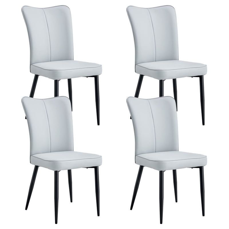Modern Minimalist Dining Chairs With Metal Legs