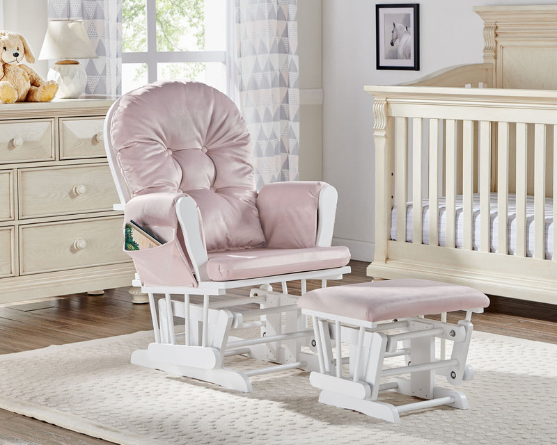 Mason - Glider And Ottoman - White