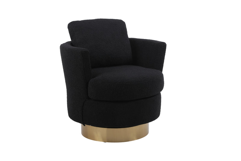 Teddy Swivel Barrel Chair For Bedroom Comfy With Base