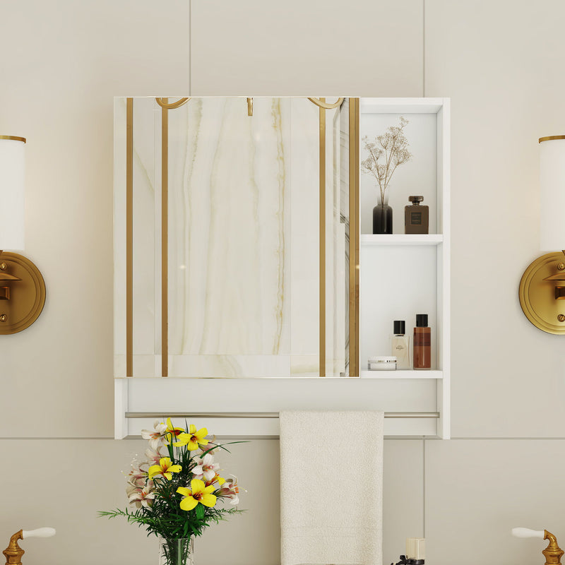 Wall Mounted Bathroom Storage Medicine Cabinet Cabinet With Mirror Door