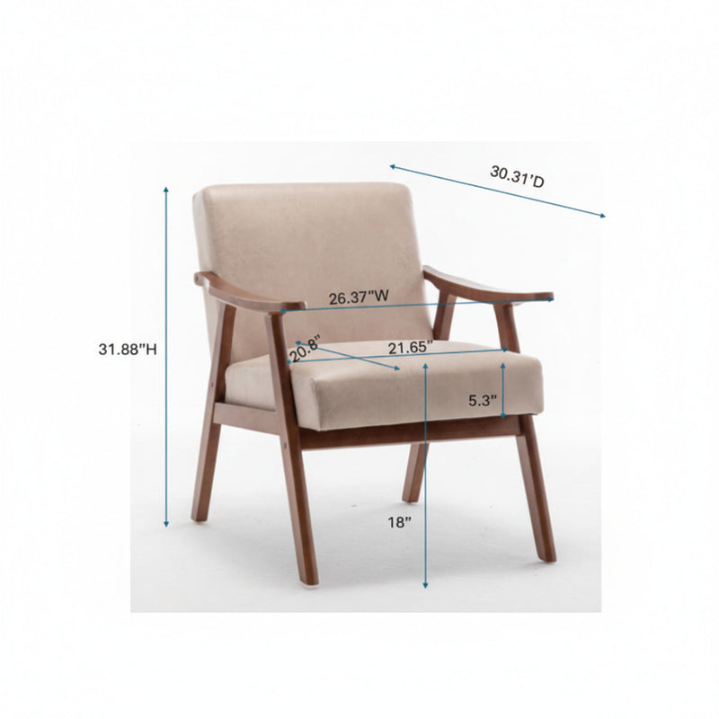 Accent Chair, Classic Mid Century Modern For Extra Seating