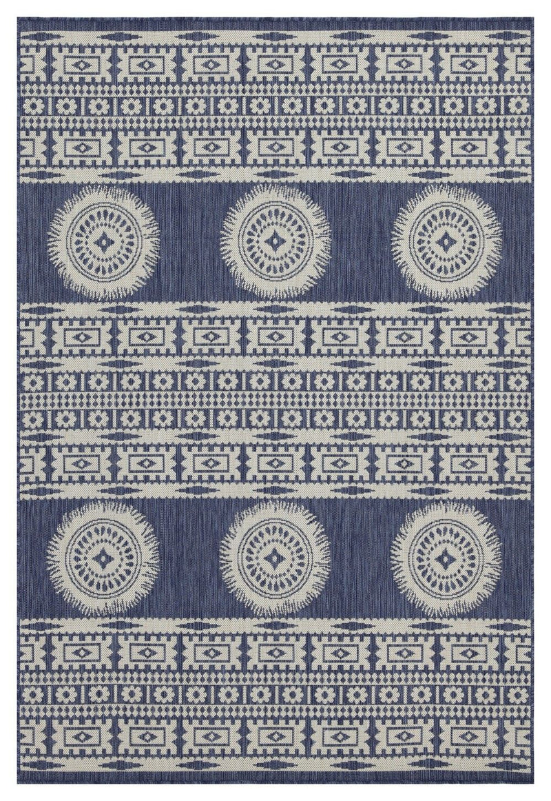Sunshine - 5'3" X 7'3" Indoor, Outdoor Area Polypropylene Rug - Blue