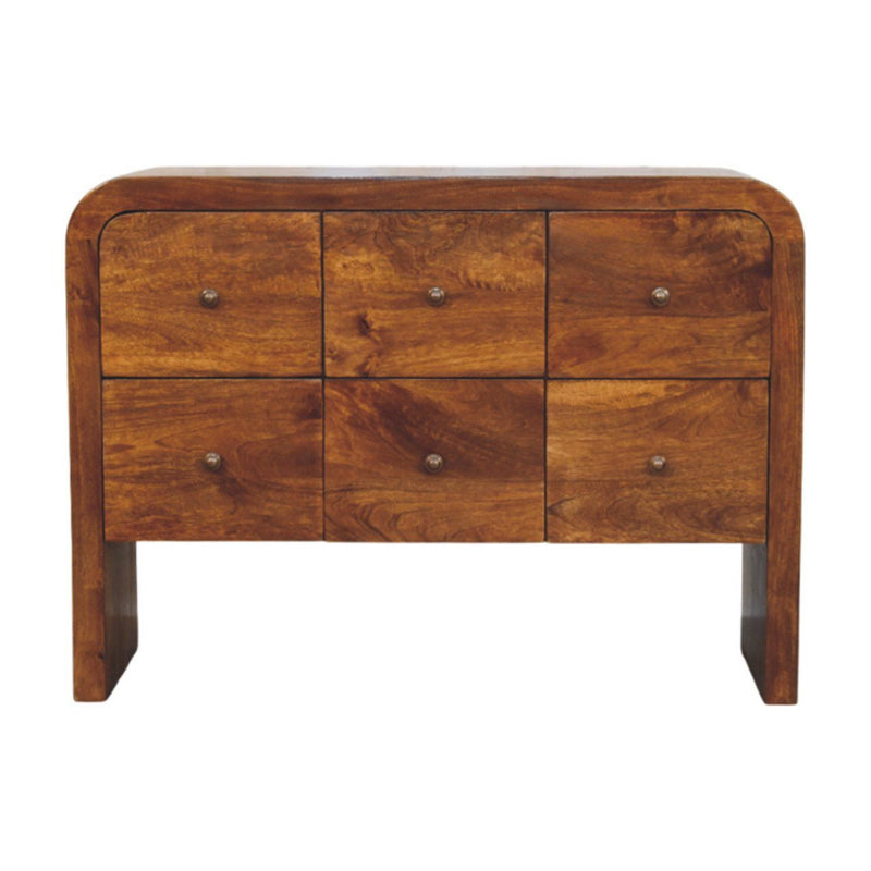 Darcy - 3 Over 3 Drawer Chest - Brown