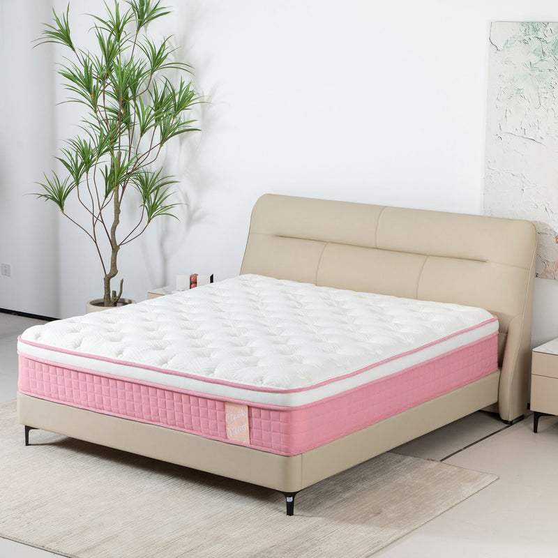 12" Hybrid Mattress With Individual Pocket Spring, Comortable Memory Foam