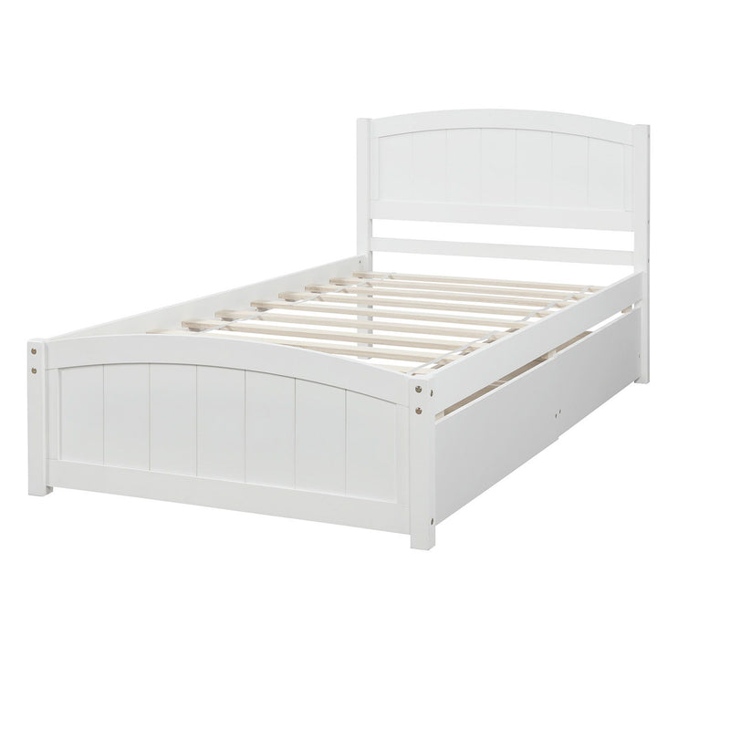 Platform Bed & Headboard, Footboard And Wood Slat Support