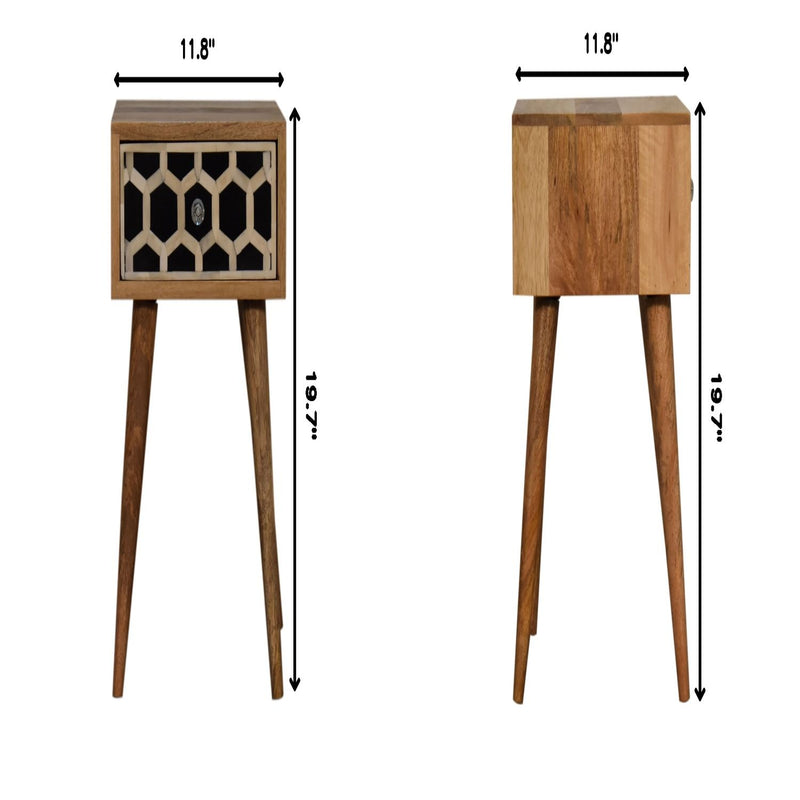 Inlay Bone Inlay Drawer Nightstand