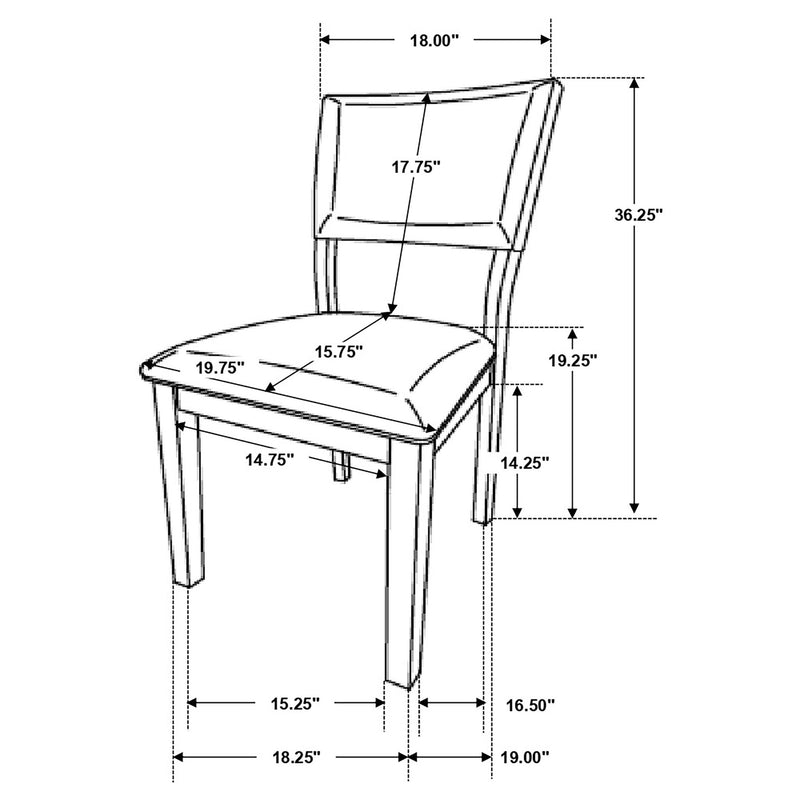 Topeka - Upholstered Dining Side Chair (Set of 2) - Brown