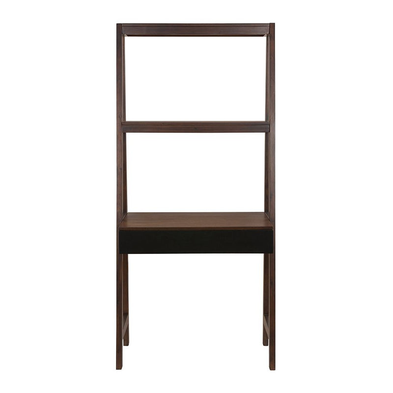 Ladder Desk, Ladder Style Display Shelf - Natural Wood / Brown