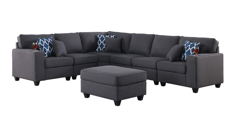 Cooper - Sectional Sofa With Ottomans And Cupholder