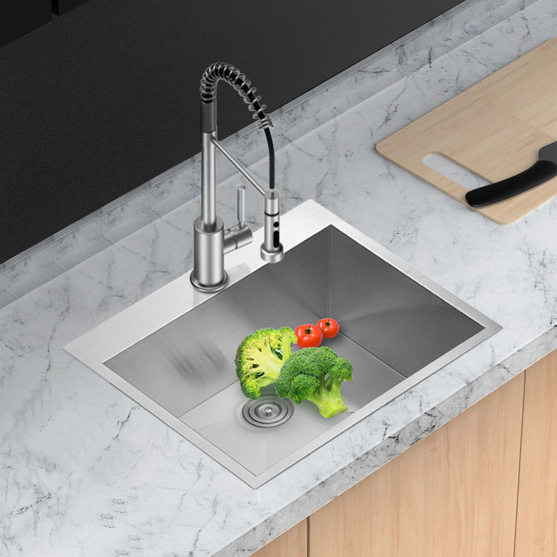 Stainless Steel Drop In Kitchen Sink, Topmount
