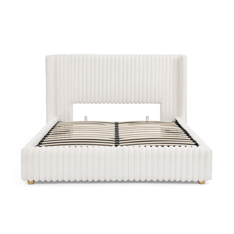 Functional Vertical Striped Bed With Gas Lift Storage