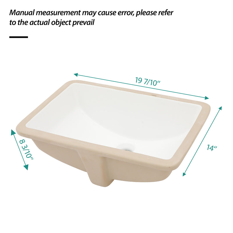 Modern Ceramic Undermount Bathroom Sink With Overflow, High Quality