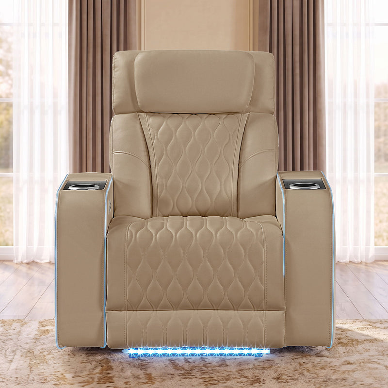 Electra - Power Recliner With Power Headrest, Massage, LED Lighting And USB Control