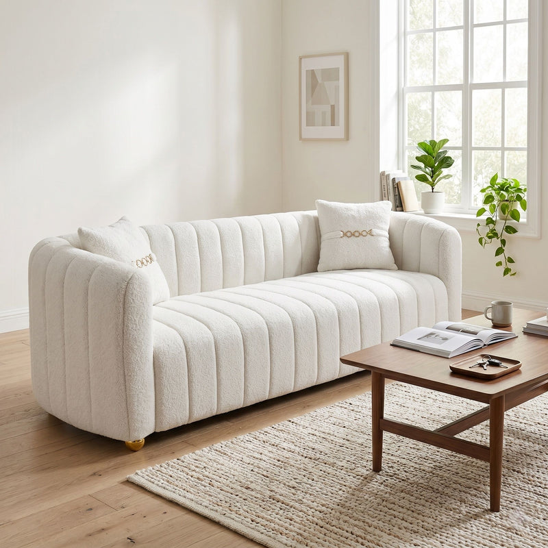 Sofa With Accents And Removable Cushions