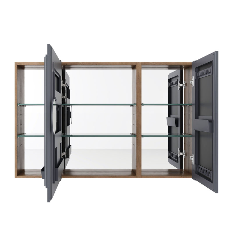 Wall Mounted Bathroom Cabinet With Adjustable Shelves Storage Cabinet - Imitative Oak