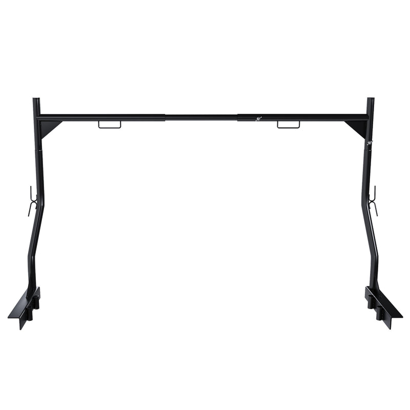 Heavy Duty Universal Truck Bed Ladder Rack, No-Drill Installation, Adjustable - Black