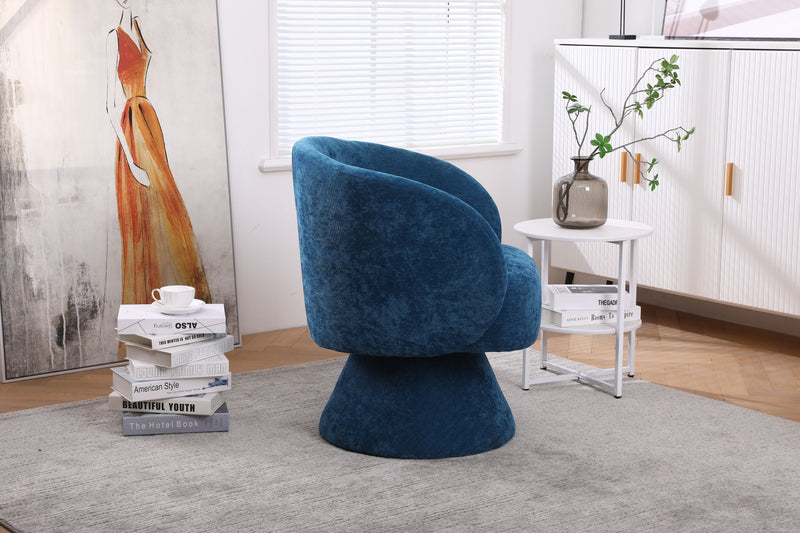 Swivel Accent Chair Armchair, Round Barrel Chair For Living Room Bedroom - Teal
