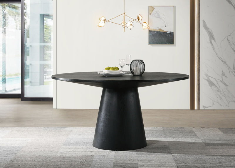 Jasper - Wide Round Dining Table - Black