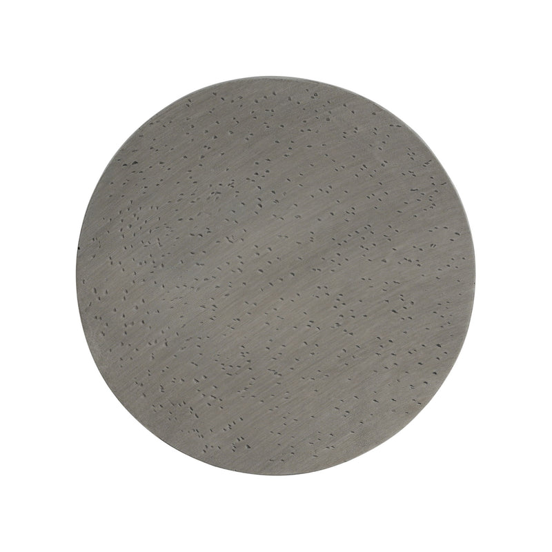 Modern Outdoor Lightweight Concrete Side Table With Hourglass Design - Light Gray