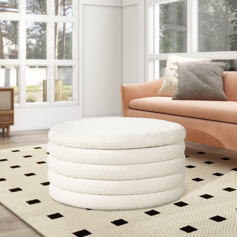 Fuji - Oversized Round Storage Ottoman