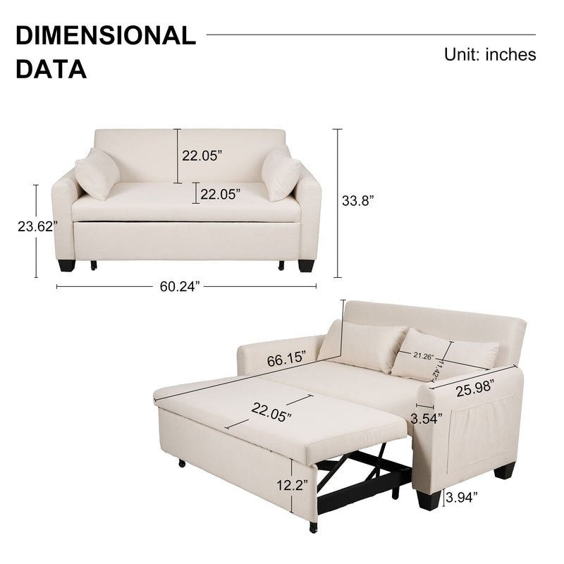 Balus - 2 In 1 Sofa Bed With Storage Bag