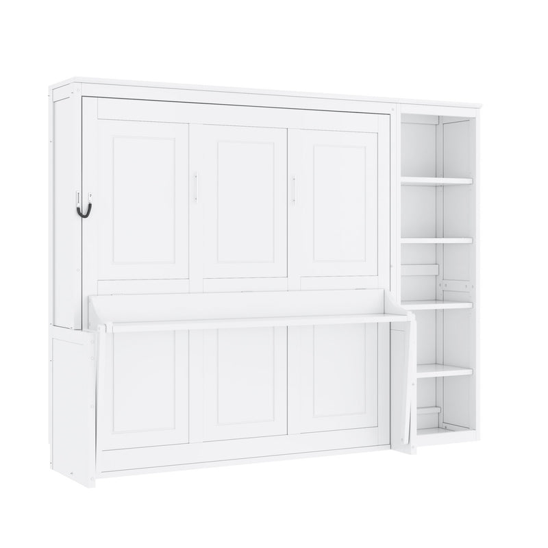 Sturdy Murphy Bed With Desk And Bookshelf