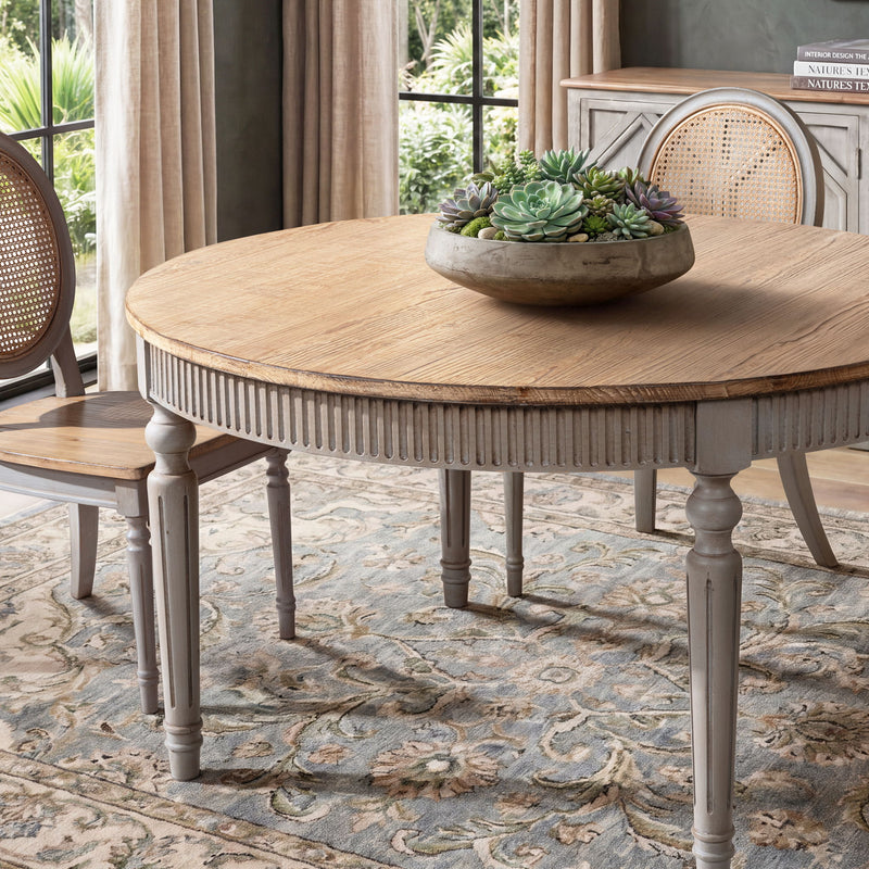 Colette - Round Dining Table - Blue / Gray