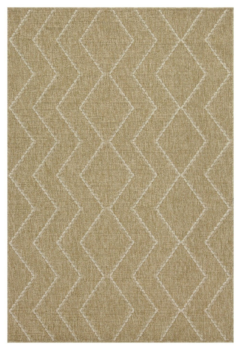 Earth - 5'3" X 7'3" Indoor, Outdoor Area Rug - Jute / White